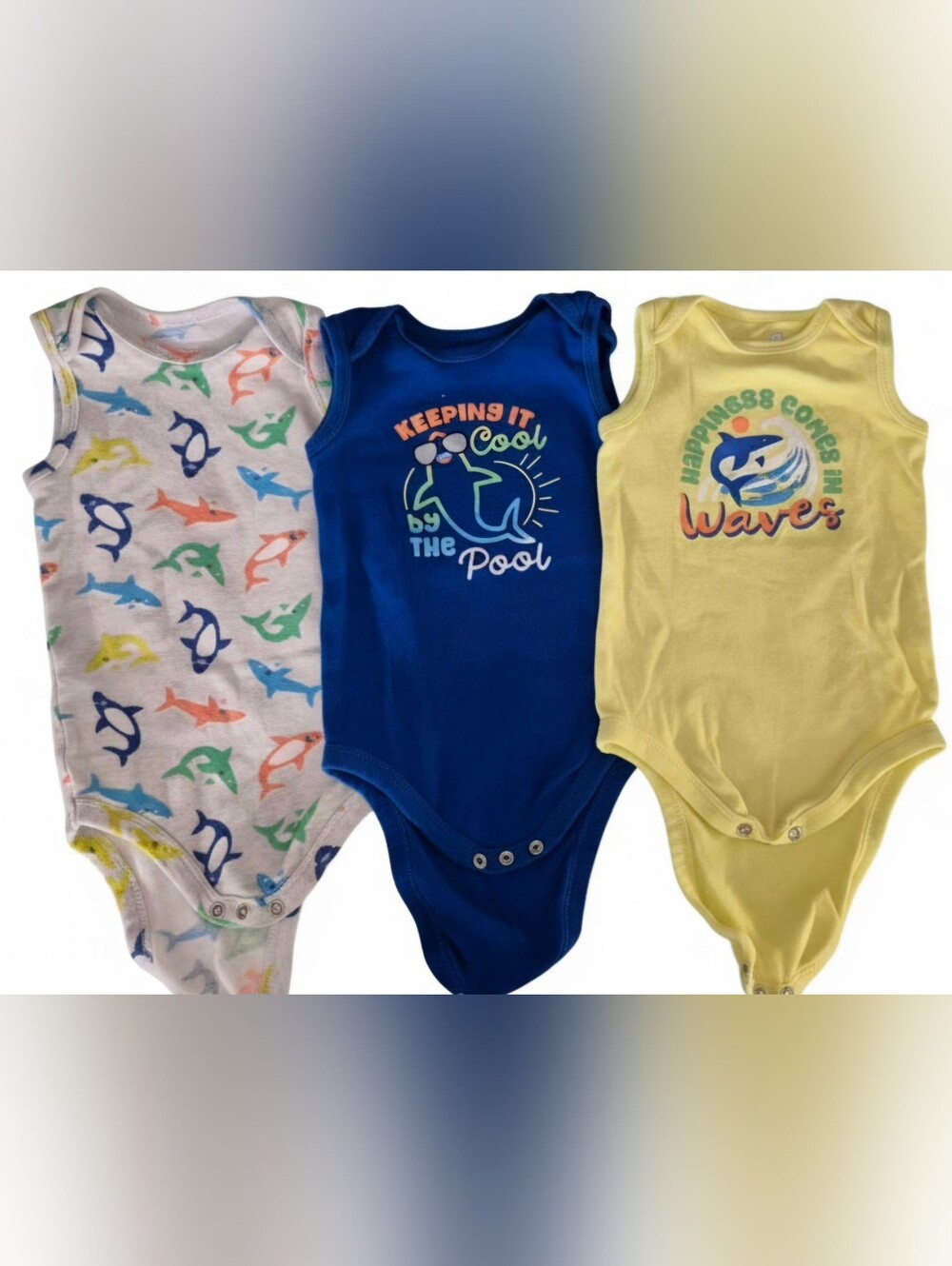 Koala Baby Sleeveless Summer Bodysuit Set Of 3 - 12-18 Months